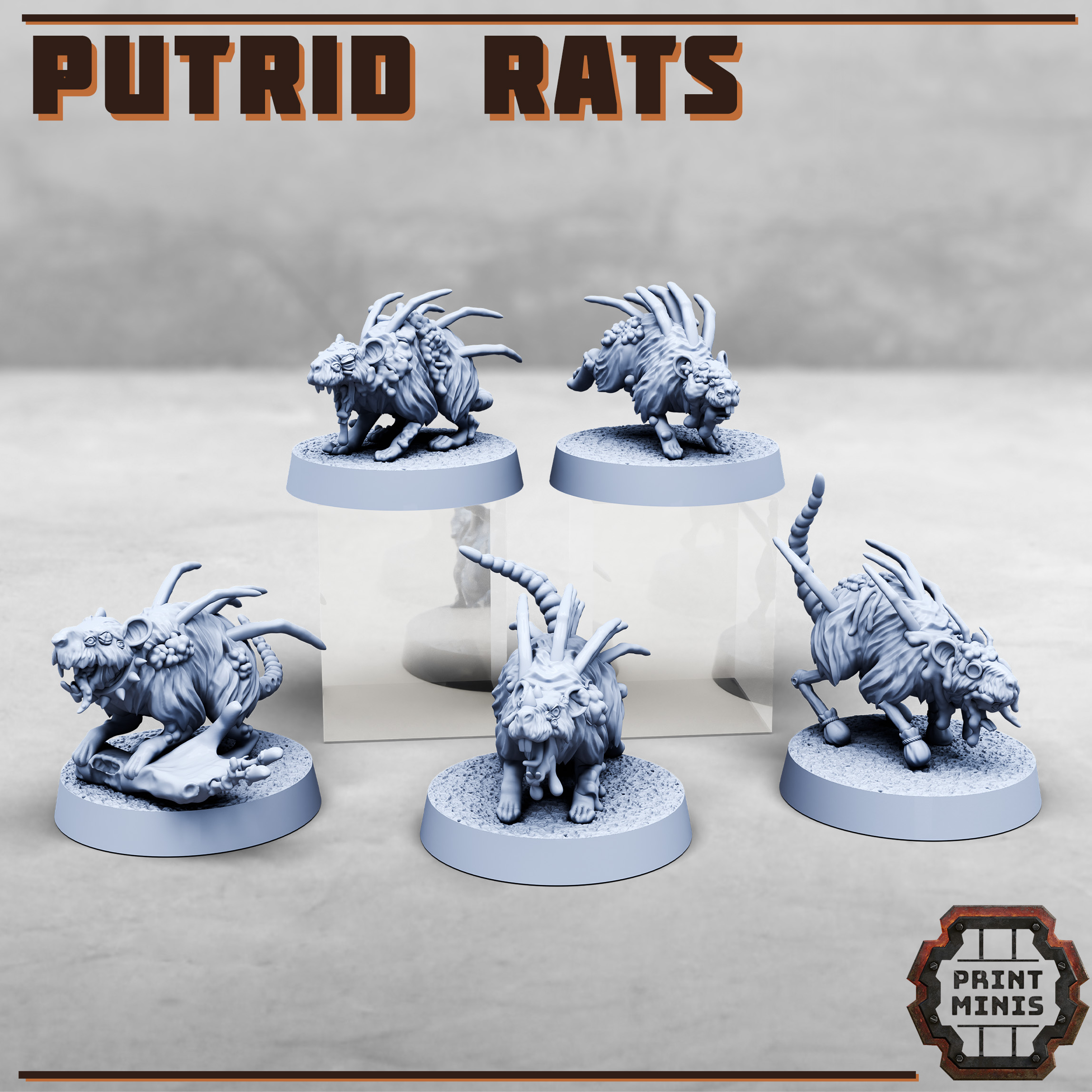 Putrid Rats - Mutated Hellspire Creatures x5